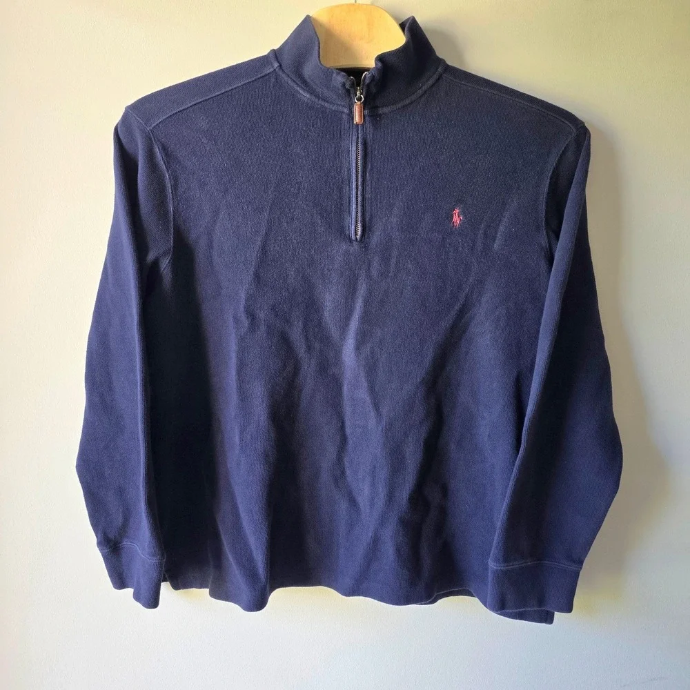 Polo by Ralph‎ Lauren XXL Mens Quarter Zip Pullover Long Sleeve Top